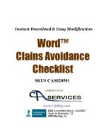 Construction Project Claims Avoidance Checklist Template of preventable actions to take to protect against unfounded claims by Contractors.