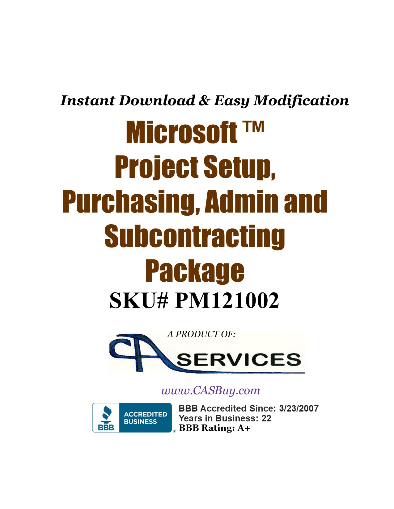 Simple, useful and effective Microsoft Templates for Construction Project Setup, Purchasing, Subcontracting and Administration Activities