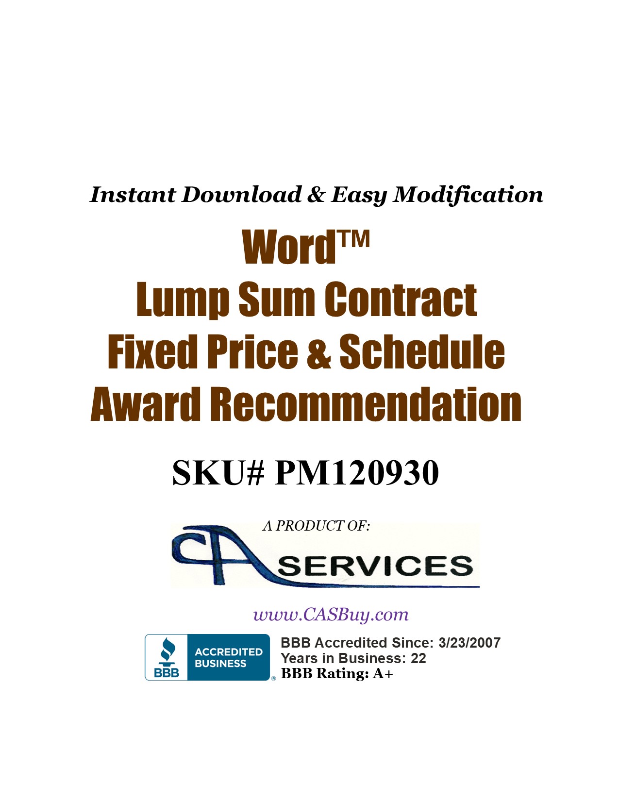 Word Award Recommendation and Authorization template evaluating Bidder's proposal results and recommending award to specific Bidder